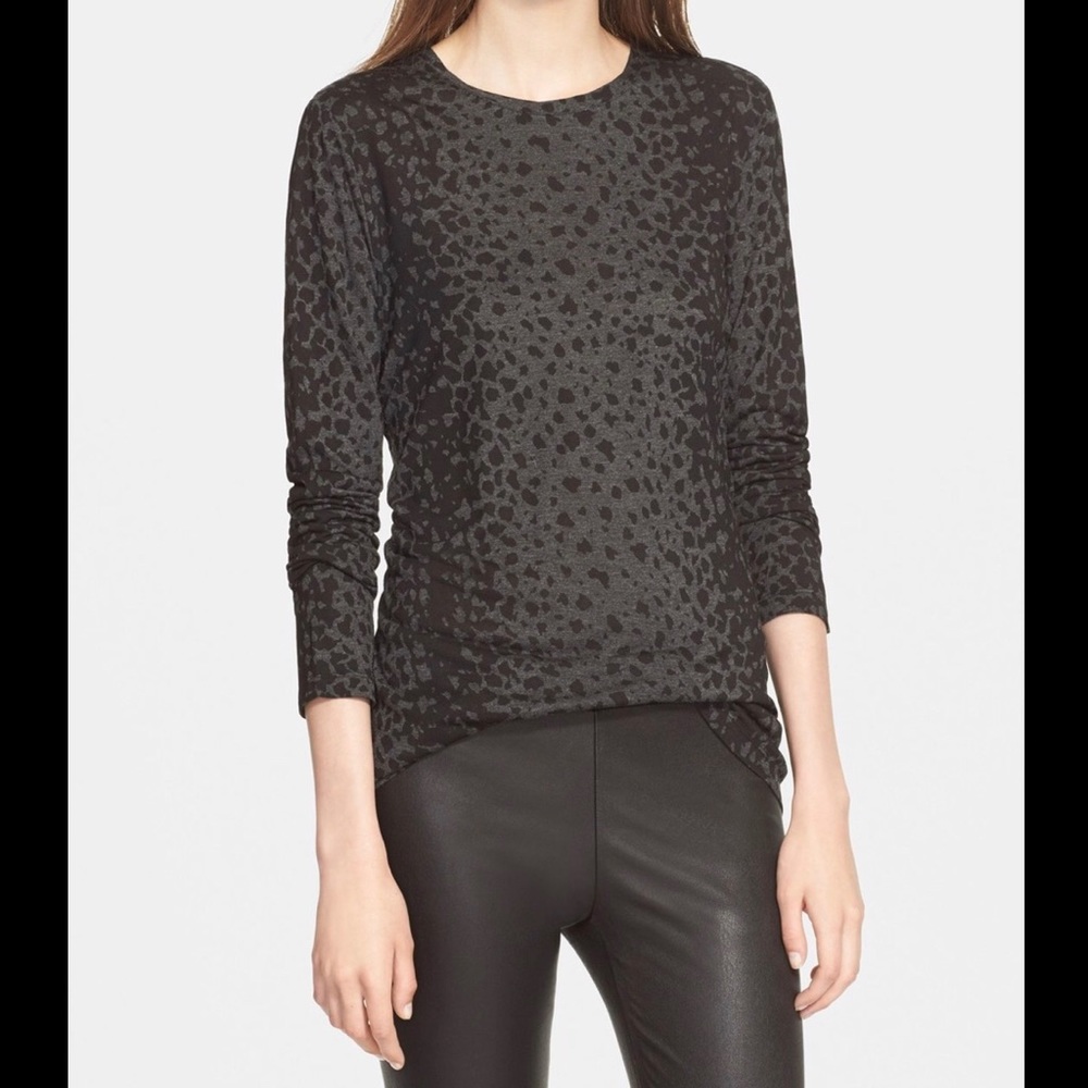Vince NWOT Leopard Print Crewneck Top